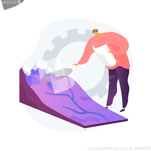 Image of Geomorphology abstract concept vector illustration.