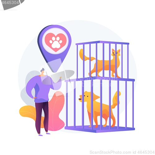 Image of Animal shelter abstract concept vector illustration.