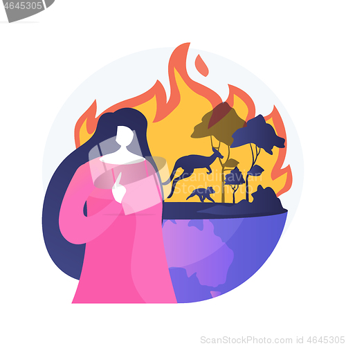 Image of Prevention of wildfire abstract concept vector illustration.