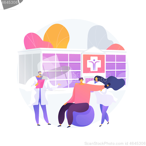 Image of Rehabilitation hospital abstract concept vector illustration.