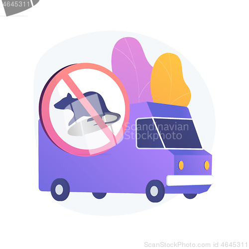 Image of Rodents pest control service abstract concept vector illustration.