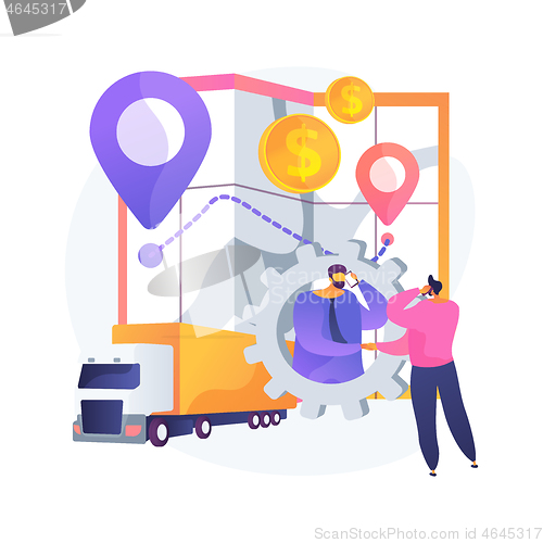 Image of Business logistics abstract concept vector illustration.