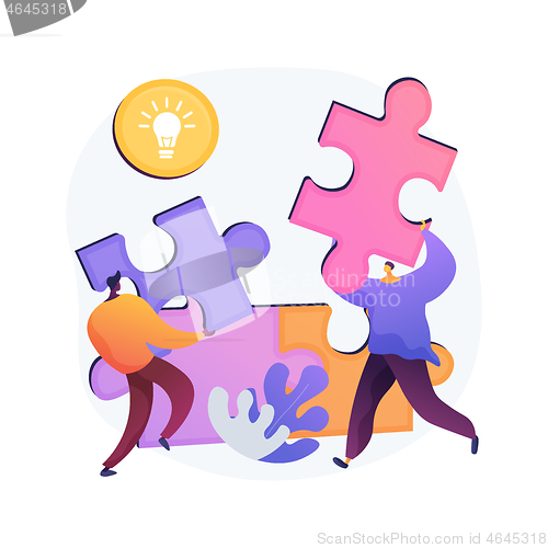 Image of Mutual assistance abstract concept vector illustration.