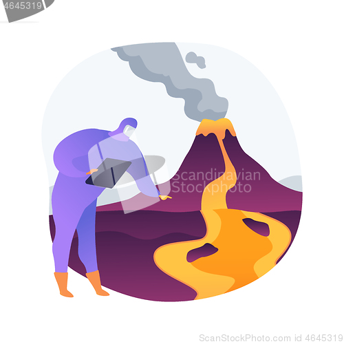 Image of Volcanology abstract concept vector illustration.