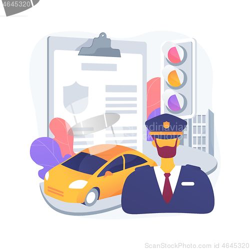 Image of Traffic fine abstract concept vector illustration.