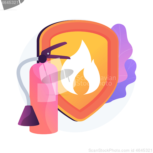 Image of Fire protection abstract concept vector illustration.