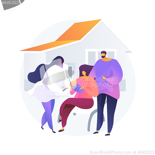 Image of Family doctor abstract concept vector illustration.