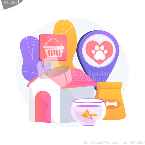 Image of Animals shop abstract concept vector illustration.