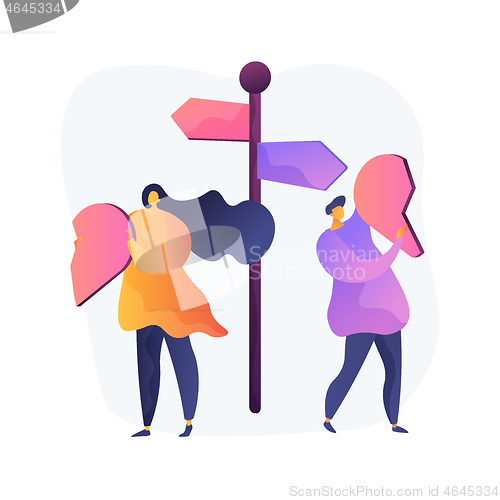 Image of Separated person abstract concept vector illustration.