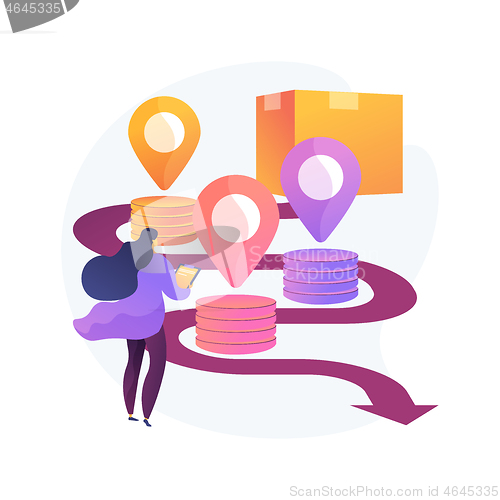 Image of Supply chain analytics abstract concept vector illustration.