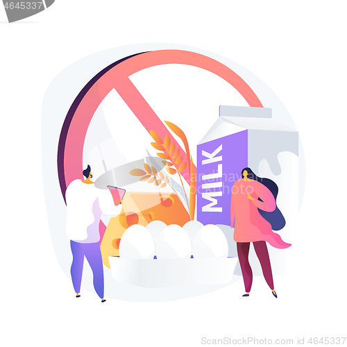 Image of Food allergy abstract concept vector illustration.