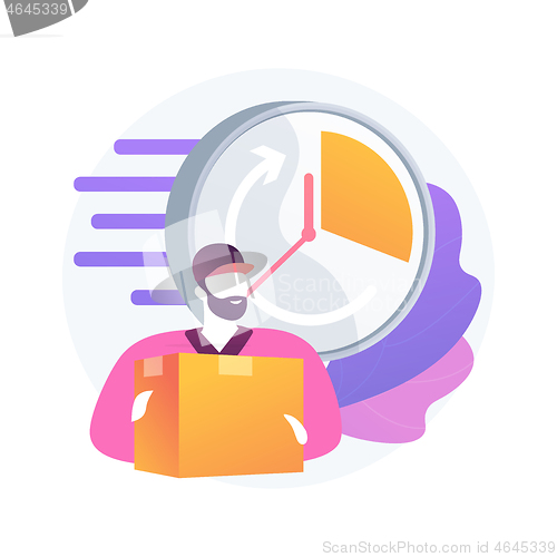 Image of Express delivery service abstract concept vector illustration.