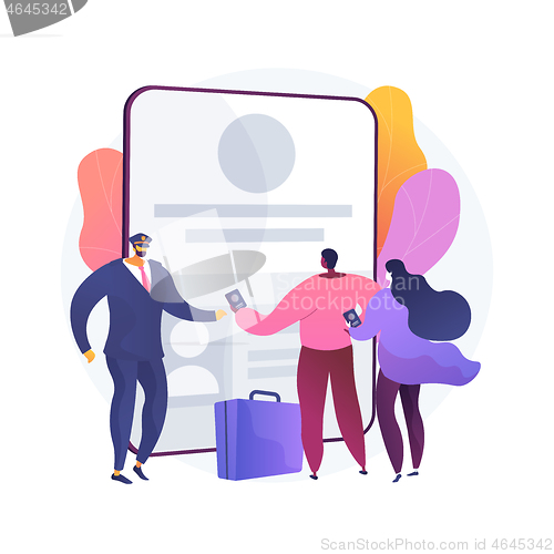 Image of Migration control abstract concept vector illustration.