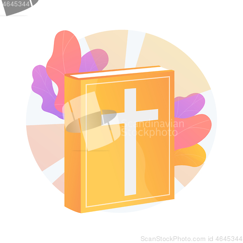 Image of Holy bible abstract concept vector illustration.