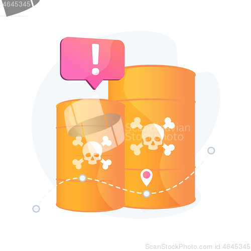 Image of Transport of dangerous goods abstract concept vector illustration.