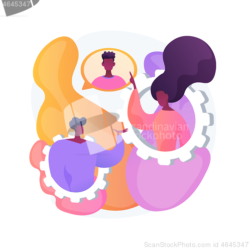 Image of Social behaviour abstract concept vector illustration.