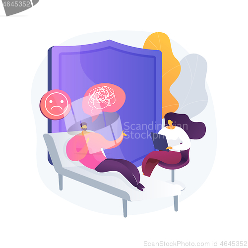 Image of Depression counseling abstract concept vector illustration.