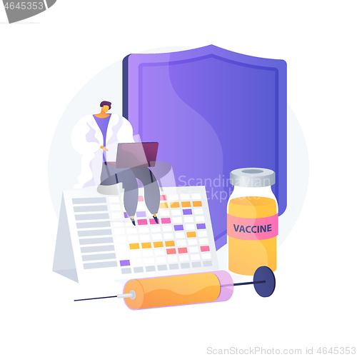 Image of Vaccination program abstract concept vector illustration.