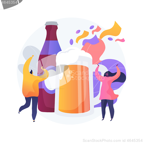 Image of Beer fest abstract concept vector illustration.
