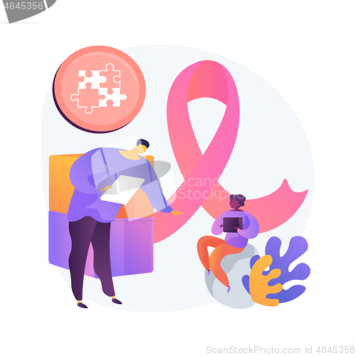 Image of Autism treatment abstract concept vector illustration.