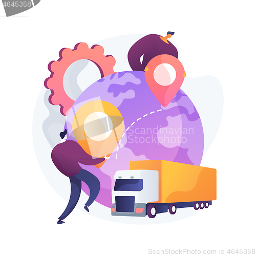 Image of Collaborative logistics abstract concept vector illustration.