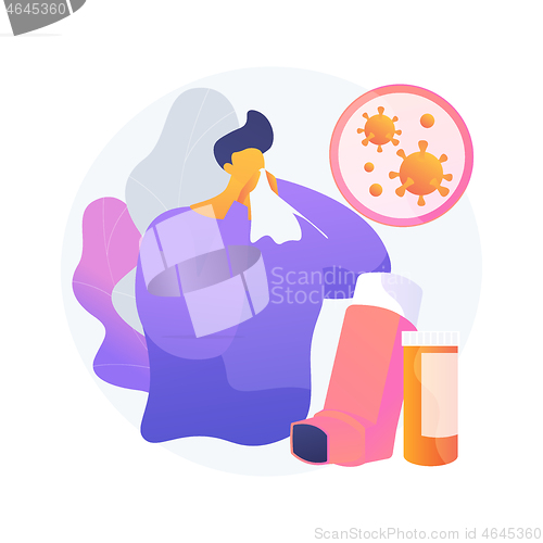 Image of Allergic diseases abstract concept vector illustration.
