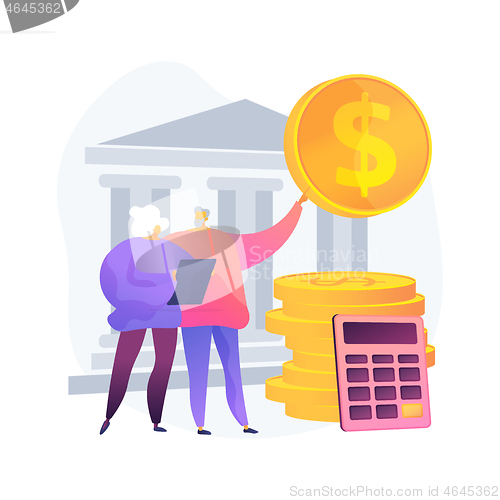 Image of pension scheme abstract concept vector illustration.