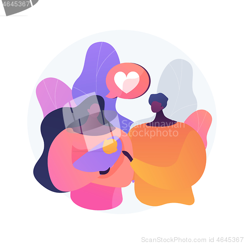 Image of Foster parent abstract concept vector illustration.