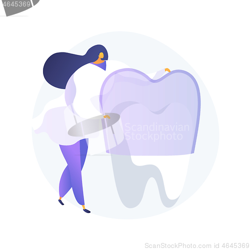 Image of Teeth wear silicone trainer abstract concept vector illustration.