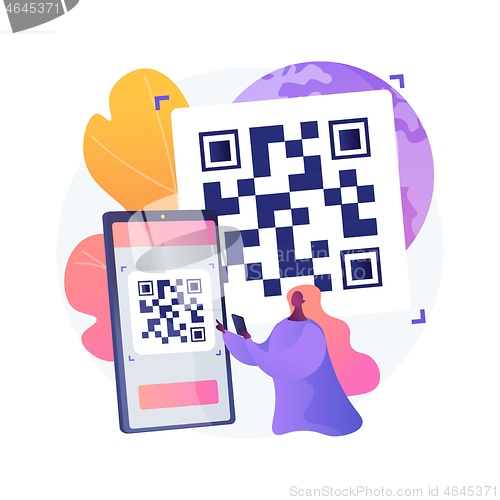 Image of QR code abstract concept vector illustration.