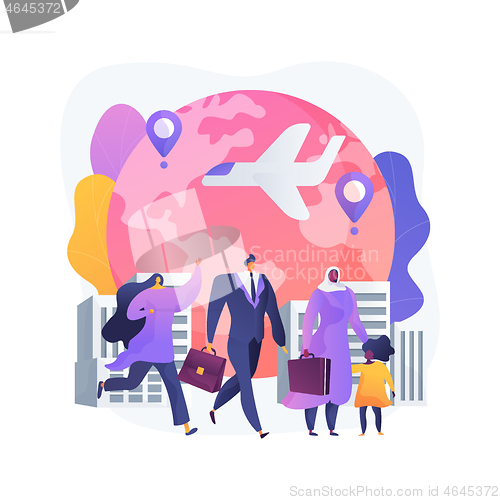 Image of Immigration abstract concept vector illustration.