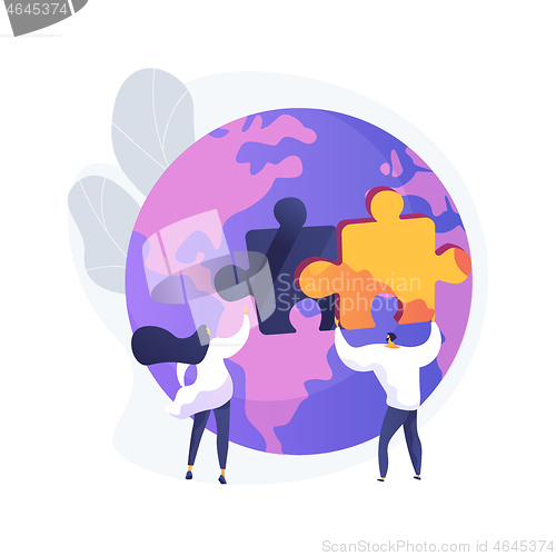 Image of Social participation abstract concept vector illustration.