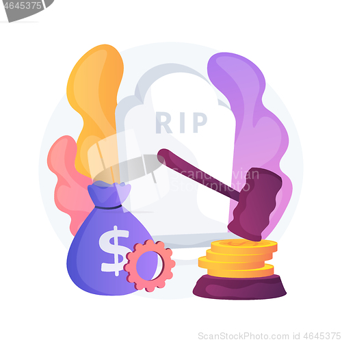 Image of Death grant abstract concept vector illustration.