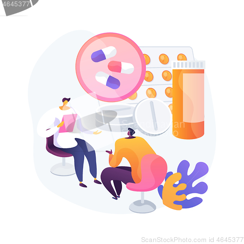 Image of Drug monitoring abstract concept vector illustration.