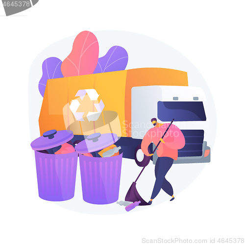 Image of Junk removal abstract concept vector illustration.