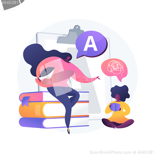 Image of Speech therapy abstract concept vector illustration.