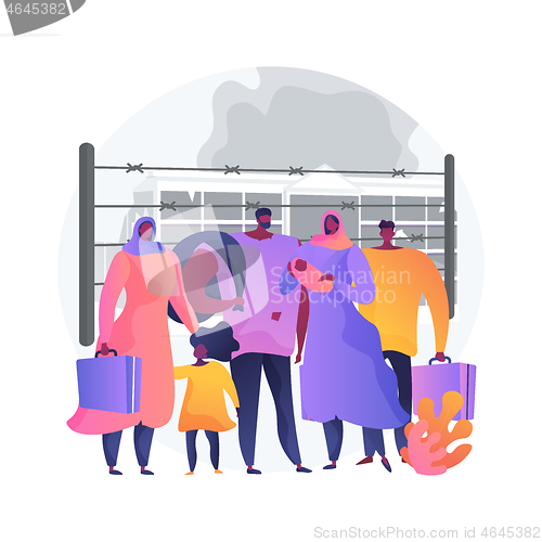 Image of Community migration abstract concept vector illustration.