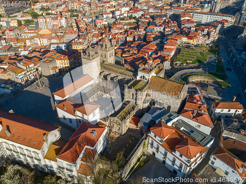 Image of Aerial view of Se Cathedral in Porto