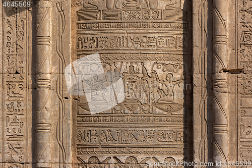 Image of Hieroglyphic carvings in ancient temple