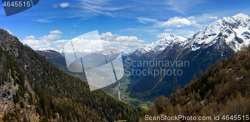 Image of Snow mountains and valley in Switzerland