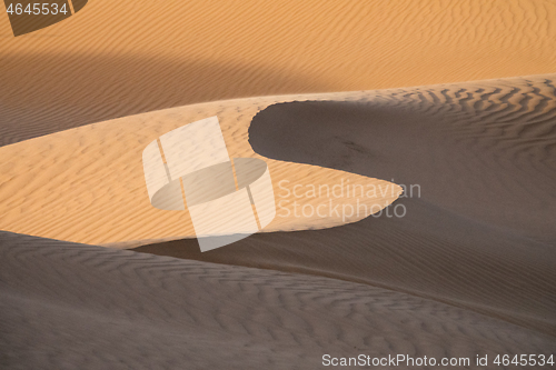 Image of Background with sandy dunes in desert