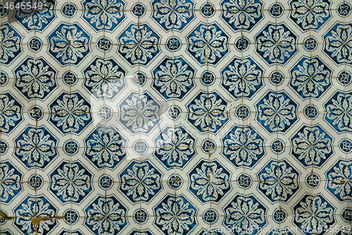 Image of old portugal tiles background texture