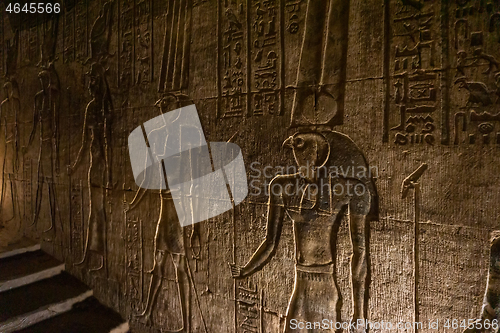 Image of Hieroglyphic carvings in ancient temple