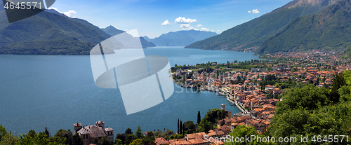 Image of Menaggio city Como lake and mountains