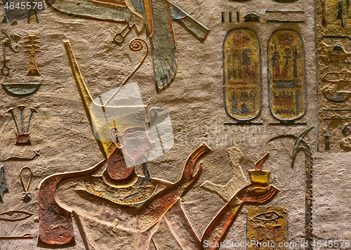 Image of Ancient egypt carving color image