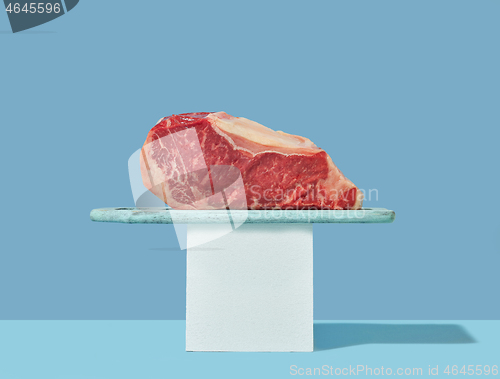 Image of still life with raw steak