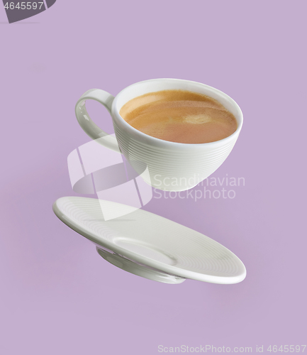 Image of flying coffee cup