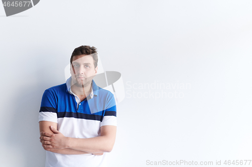 Image of portrait of casual startup businessman wearing a T-shirt