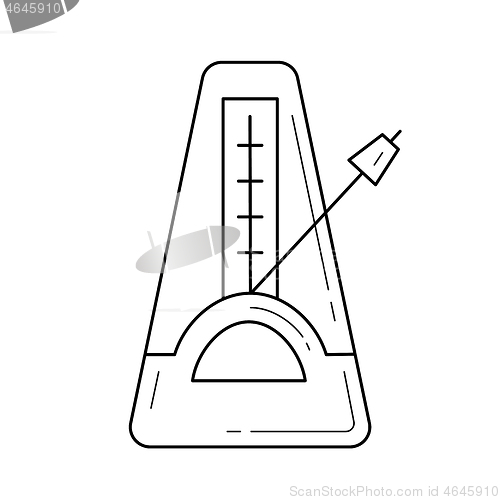 Image of Metronome line icon.