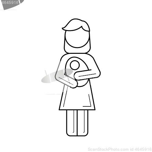 Image of Maternity line icon.